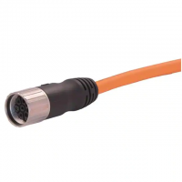 M23 8 Male Pins to Wire Leads Polyurethane (PUR) 32.8' (10.00m)