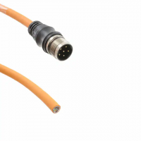 M23 6 Male Pins to Wire Leads Thermoplastic Polyurethane (TPU) 9.84' (3.00m)