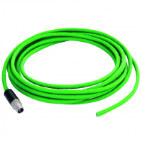M12 X code 8 Male Pins to Wire Leads Polyurethane (PUR) 9.84' (3.00m)