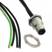 M12 S code 4 (3 Power + PE) Male Pins to Wire Leads 1.64' (500.00mm)