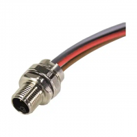 M12 L code 5 (4 Power + FE) Male Pins to Wire Leads 0.98' (300.00mm)