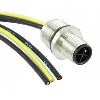 M12 S code 3 (2 Power + PE) Male Pins to Wire Leads 1.64' (500.00mm)