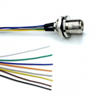 M12 8 Male Pins to Wire Leads 1.64' (500.00mm)