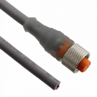 M12 8 Female Sockets to Wire Leads Polyvinyl Chloride (PVC) 6.56' (2.00m)