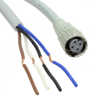 M12 4 Female Sockets to Wire Leads 9.84' (3.00m)