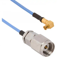 SMPM Jack, Right Angle Female to 2.4mm Plug 0.047" Flexible Cable
