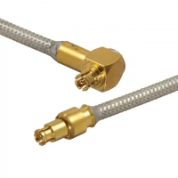 SMPM Plug Female to SMPM Plug, Right Angle 0.085" Semi-Rigid Cable