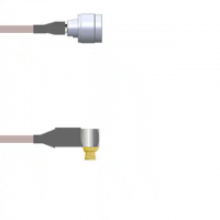 SMPM Plug, Right Angle Male to N-Type Plug RG-178
