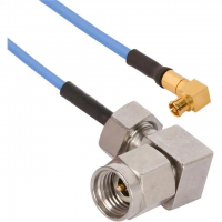 SMPM Jack, Right Angle Female to 2.92mm Plug, Right Angle 0.047" Flexible Cable