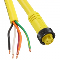 7/8" 5 Female Sockets to Wire Leads Polyvinyl Chloride (PVC) 8.00' (2.44m)