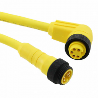 7/8" 5 Male Pins to 7/8" 5 Plug, Right Angle Thermoplastic Elastomer (TPE) 9.84' (3.00m)