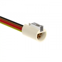 DIN C 5 Male Pins to Wire Leads Polytetrafluoroethylene (PTFE) 1.50' (457.20mm)