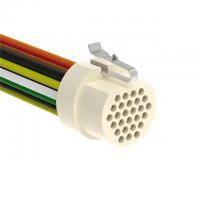 DIN C 27 Female Sockets to Wire Leads Polytetrafluoroethylene (PTFE) 1.50' (457.20mm)