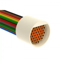 DIN C 39 Male Pins to Wire Leads Polytetrafluoroethylene (PTFE) 1.50' (457.20mm)