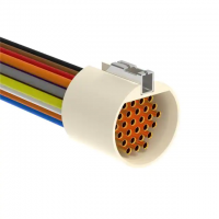 DIN C 27 Male Pins to Wire Leads Polytetrafluoroethylene (PTFE) 1.50' (457.20mm)