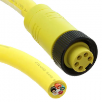 7/8" (M22) 5 Female Sockets to Wire Leads Polyvinyl Chloride (PVC) 6.56' (2.00m)