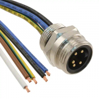 7/8" 5 (4 + PE) Male Pins to Wire Leads Polyvinyl Chloride (PVC) 1.64' (500.00mm)