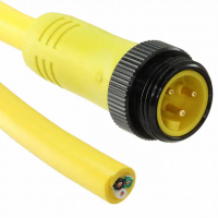 7/8" (M22) 3 Male Pins to Wire Leads Polyvinyl Chloride (PVC) 6.56' (2.00m)
