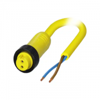 7/8" A 2 Female Sockets to Wire Leads Polyvinyl Chloride (PVC) 6.56' (2.00m)