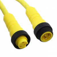 7/8" 3 Male Pins to 7/8" 3 Plug Thermoplastic Elastomer (TPE) 9.84' (3.00m)