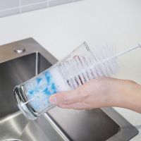 Plastic Pot Dish Cleaning Brush Kitchen Dish Brush With Liquid Soap Dispenser Bottle Brush