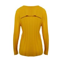 Hot Sale Sweater Designer Style Cozy Light 16G Fine Knit Long Sleeve Ribbed Wool Cashmere Knit Pull Sweater