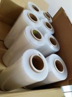 Clear Hand Stretch Wrap Film Size 100mm x 150metre 15 micron come from Vietnam OEM Customized needs