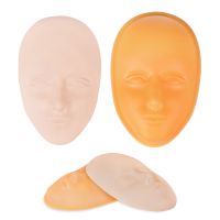 Lash Mannequin Head,5D Silicone Fake Skin Tattoo Practice Microblading Eyebrow Makeup Practice Training Head Face Mask