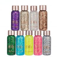 Nightclub Makeup Long Lasting Mermaid Chunky Holographic Sequins Body Glitter Gel for Body Face and Hair for Women