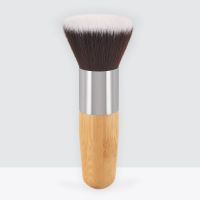 Synthetic Flat Top Foundation Brush for Liquid Cream Powder Makeup with Bamboo Handle