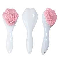 Silicone Face Scrubber Exfoliating Brush Manual Handheld Facial Cleansing Brush Blackhead Scrubber for Face Skincare