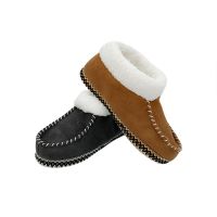 Fashion Faux Fur Lining Casual Microsuede Loafers Moccasins Indoor Slippers For Women Microfiber Moccasin Shoes