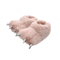 Winter Warm Soft Women Shoes Paw Funny Animal Christmas Monster Bear Claw Plush Home Indoor Slippers