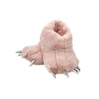 Winter Warm Soft Women Shoes Paw Funny Animal Christmas Monster Bear Claw Plush Home Indoor Slippers