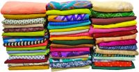 Saree Wholesale Vintage Recycled Used Saree Multicolor Home DÃ©cor Assorted Fabric Combo Sewing Craft Fabric Multicolor Wholesale Lot Sari