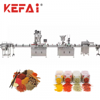 Kefai Full Automatic Protein Powder Spice Bottle Jar Filling Capping Packing Machine Production Line For Filling Powder