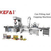 Kefai  Hot Fully Automatic Tin Can Jar Bottle  Granule Particle Filling Packing Sealing Machine