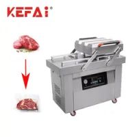 KEFAI DZ 400 50 600 Double Chamber  Frozen Food Sealer Pouch Vacuum Sealing Machine