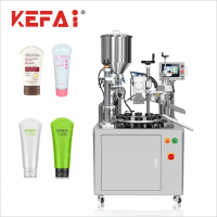 KEFAI Semi Automatic food, pharmaceutical, cosmetic and chemical curved end tube filling and sealing machine
