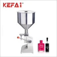 KEFAI low price manual hand-press type nail polish cream cosmetic cream water bottle filling machine