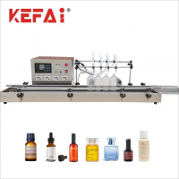 KEFAI Magnetic Pump Liquid Filling Machine 4 Heads with Conveyor Filling Machine Manufacturer