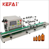 KEFAI new design small digital magnetic pump liquid filling machine custom 2/4/6/8/10 head filling nozzle
