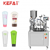 KEFAI semi-automatic curved end hand cream gel cream plastic tube packaging filling and sealing machine