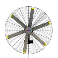 Julai 2.0m High air volume, high-speed, energy-saving cooling area, electric fan, industrial wall fanï¼ŒPMSM hang wall Hvla fan