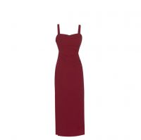 Hong Kong style retro atmosphere sense res suspender dress