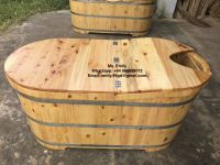 Vietnamese High Quality Indoor Freestanding Hot Tub Antique Wooden Bathtub For Hotel Spa with Very Good Price