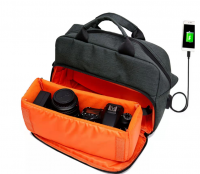 Yan Chang's New Slr Camera Bag For Men's One Shoulder Photography Bag Multifunctional Usb Waterproof Rain Shield Durable Cross Shoulder Bag