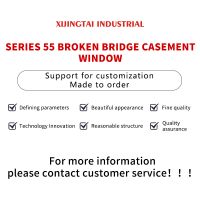 55 series aluminum wood bridge broken casement window