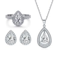 925 sterling silver water drop jewelry sets for Woman