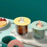 Food Grade Silicone Cup Lid Leak Proof Mug Lid Cup Accessories Dustproof Universal Cup Lid Ceramic Cup